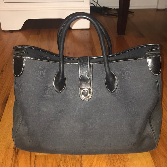 Dooney & Bourke Handbags - Dooney & Bourke black monogram logo satchel tote